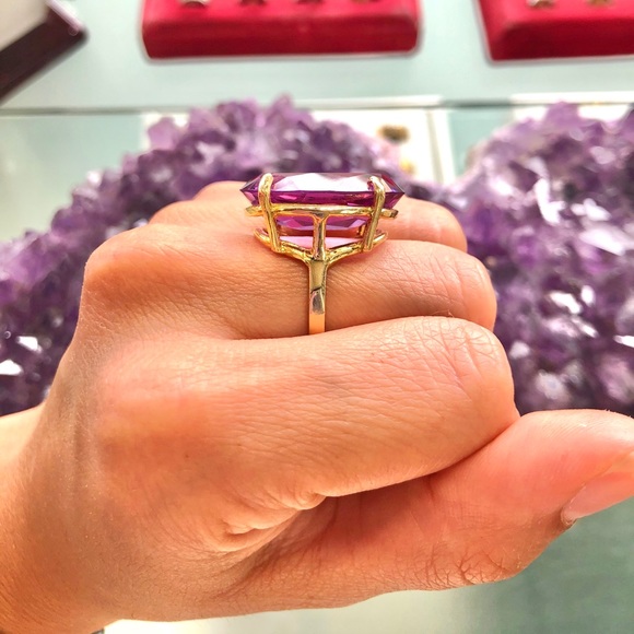 Amethyst statement ring - Picture 2 of 3